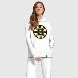 Женский костюм оверсайз Boston Bruins, цвет: белый — фото 2
