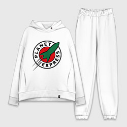 Женский костюм оверсайз Planet Express, цвет: белый