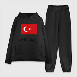 Женский костюм оверсайз Turkey, цвет: черный