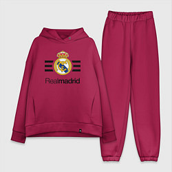 Женский костюм оверсайз Real Madrid Lines, цвет: маджента