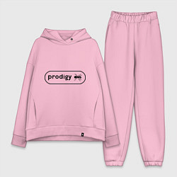 Женский костюм оверсайз Prodigy лого с муравьем, цвет: светло-розовый