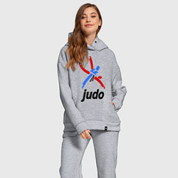 Женский костюм оверсайз Judo Emblem, цвет: меланж — фото 2