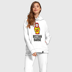 Женский костюм оверсайз Russian Barbie, цвет: белый — фото 2