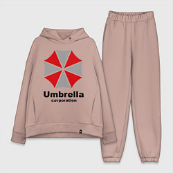 Женский костюм оверсайз Umbrella corporation, цвет: пыльно-розовый