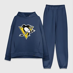 Женский костюм оверсайз Pittsburgh Penguins, цвет: тёмно-синий