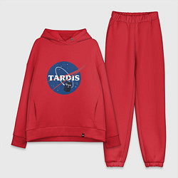 Женский костюм оверсайз Tardis NASA, цвет: красный