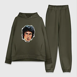 Женский костюм оверсайз Bruce Lee Art, цвет: хаки