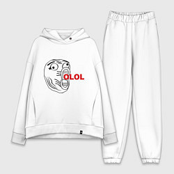 Женский костюм оверсайз OLOLO, цвет: белый
