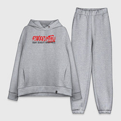 Женский костюм оверсайз Powerlifting its deadlift, squat, bench press, цвет: меланж