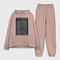 Женский костюм оверсайз Joy Division: Unknown Pleasures, цвет: пыльно-розовый