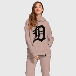 Женский костюм оверсайз Detroit Tigers, цвет: пыльно-розовый — фото 2