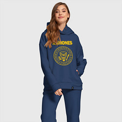 Женский костюм оверсайз Ramones, цвет: тёмно-синий — фото 2