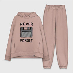 Женский костюм оверсайз Never Forget, цвет: пыльно-розовый