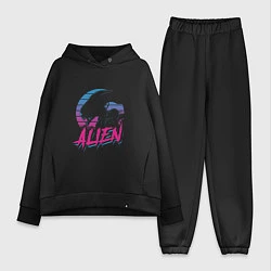 Женский костюм оверсайз Alien: Retro Style, цвет: черный