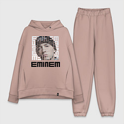 Женский костюм оверсайз Eminem labyrinth, цвет: пыльно-розовый