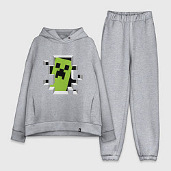 Женский костюм оверсайз Crash Minecraft, цвет: меланж