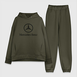 Женский костюм оверсайз Logo Mercedes-Benz, цвет: хаки