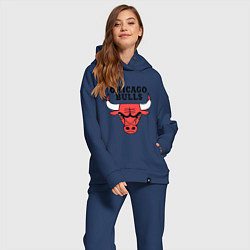 Женский костюм оверсайз Chicago Bulls цвета тёмно-синий — фото 2