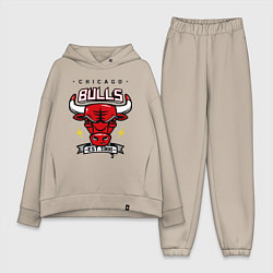 Женский костюм оверсайз Chicago Bulls est. 1966, цвет: миндальный