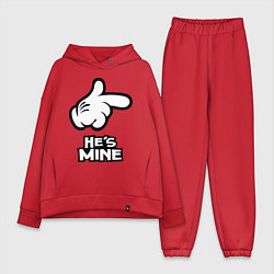 Женский костюм оверсайз He's mine hand, цвет: красный