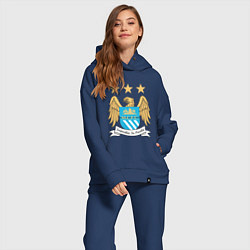 Женский костюм оверсайз Manchester City FC, цвет: тёмно-синий — фото 2