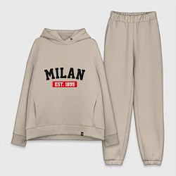 Женский костюм оверсайз FC Milan Est. 1899, цвет: миндальный