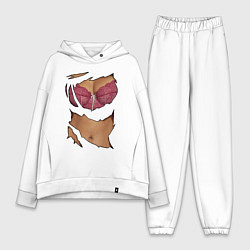 Женский костюм оверсайз Идеальный бюст, цвет: белый