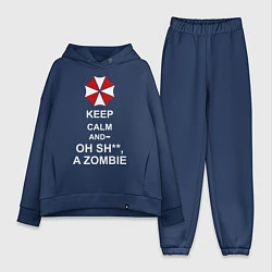 Женский костюм оверсайз Keep Calm & Oh Sh**, A Zombie, цвет: тёмно-синий