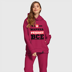 Женский костюм оверсайз Марина решает все, цвет: маджента — фото 2
