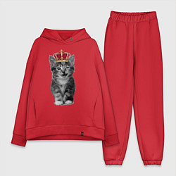 Женский костюм оверсайз Meow kitten, цвет: красный
