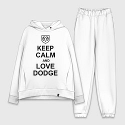 Женский костюм оверсайз Keep Calm & Love Dodge, цвет: белый