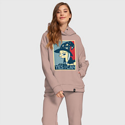 Женский костюм оверсайз MLP: Yes I Can, цвет: пыльно-розовый — фото 2