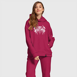 Женский костюм оверсайз Ghostemane, цвет: маджента — фото 2