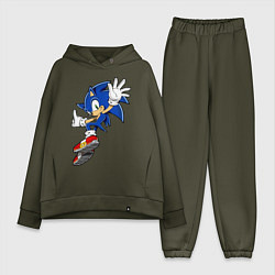 Женский костюм оверсайз Sonic, цвет: хаки