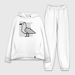 Женский костюм оверсайз Запускаем гуся, работяги, цвет: белый