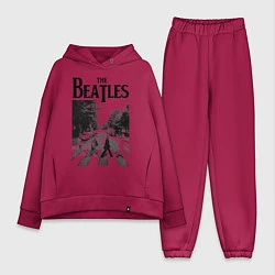 Женский костюм оверсайз The Beatles: Mono Abbey Road, цвет: маджента