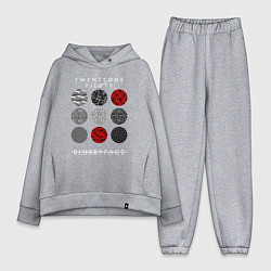 Женский костюм оверсайз TOP: Blurryface, цвет: меланж