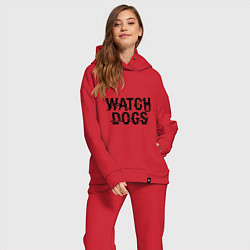 Женский костюм оверсайз Watch Dogs, цвет: красный — фото 2