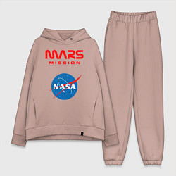 Женский костюм оверсайз Nasa Mars mission, цвет: пыльно-розовый