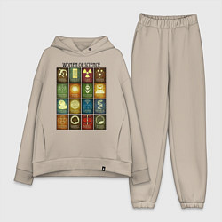 Женский костюм оверсайз Women of science, цвет: миндальный