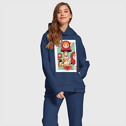 Женский костюм оверсайз Матрешка, цвет: тёмно-синий — фото 2