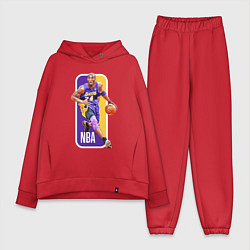 Женский костюм оверсайз NBA Kobe Bryant, цвет: красный
