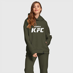 Женский костюм оверсайз Боец KFC, цвет: хаки — фото 2