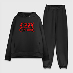 Женский костюм оверсайз Ozzy Osbourne hard metal, цвет: черный