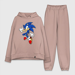 Женский костюм оверсайз Sonic, цвет: пыльно-розовый