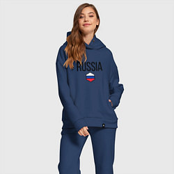 Женский костюм оверсайз Россия, цвет: тёмно-синий — фото 2