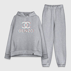 Женский костюм оверсайз BBT BENZO GANG, цвет: меланж