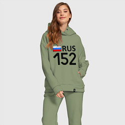 Женский костюм оверсайз RUS 152, цвет: авокадо — фото 2