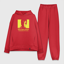 Женский костюм оверсайз VANSAMA OFFICIAL Yellow, цвет: красный
