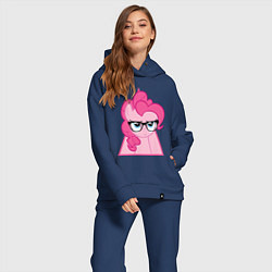 Женский костюм оверсайз Pinky Pie hipster, цвет: тёмно-синий — фото 2